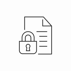 locked document file icon sign vector