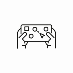 mobile gaming hands icon sign vector