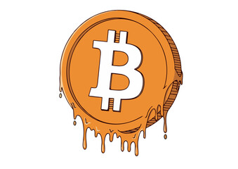 Melting Bitcoin A Visual Representation of Cryptocurrency Volatility and Market Fluctuations