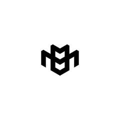 abstract letter icon M