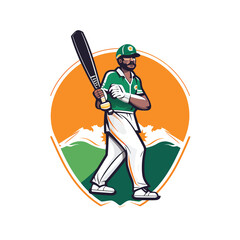 Simple logo for a sport cricket team