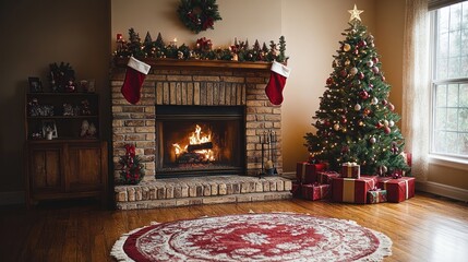 Cozy Christmas living room scene