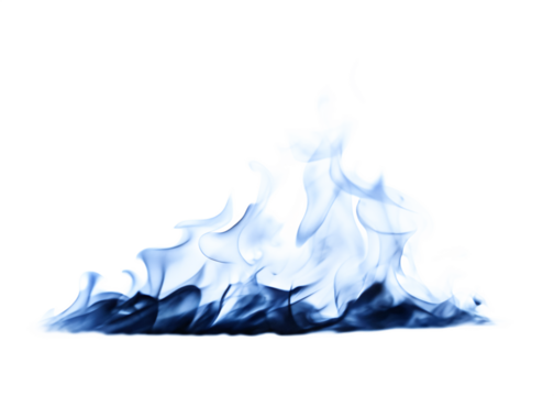    blue fire isolated on white background PNG