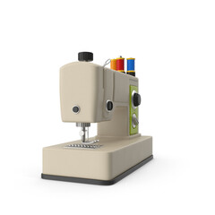 Compact Sewing Machine Isolated on Transparent Background