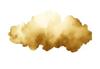 Abstract watercolor cloud in warm gold tones