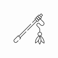 cat fishing toy icon sign vector