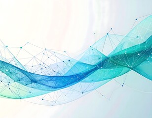 Abstract Network Connection Wave