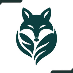 Obraz premium Stylized fox face illustration with CMYK colors featuring a blend of grayscale and vibrant hues on white background