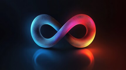 Loop symbol. Infinity vector infographic element. Colorful mobius loop, step by step design element illustration , no logos, no brands