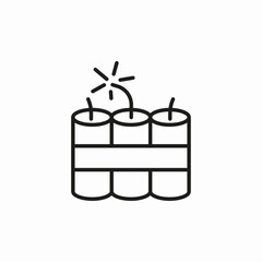dynamite bundle lit icon sign vector