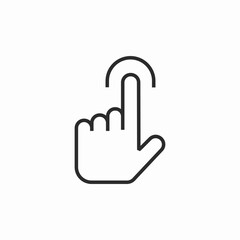 finger tap touch icon sign vector