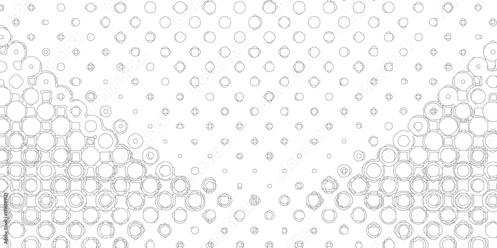 Fototapete Monochrome printing abstract halftone trendy defect overlay creative design texture, seamless white and grey grunge halftone pattern dot background texture overlay distress stroke pattern design.