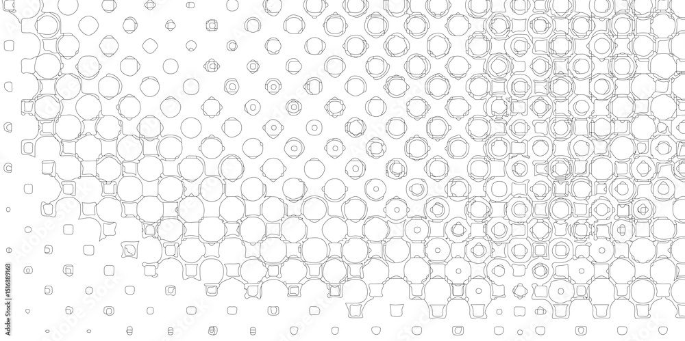 Fototapete monochrome printing abstract halftone trendy defect overlay creative design texture, seamless white 