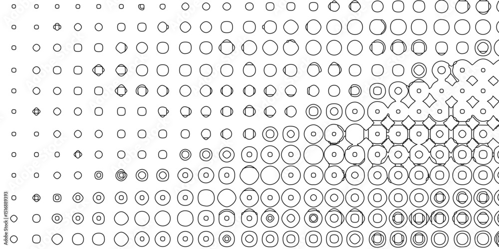 Fototapete seamless black and white grunge halftone pattern dot background texture overlay distress gradient pa