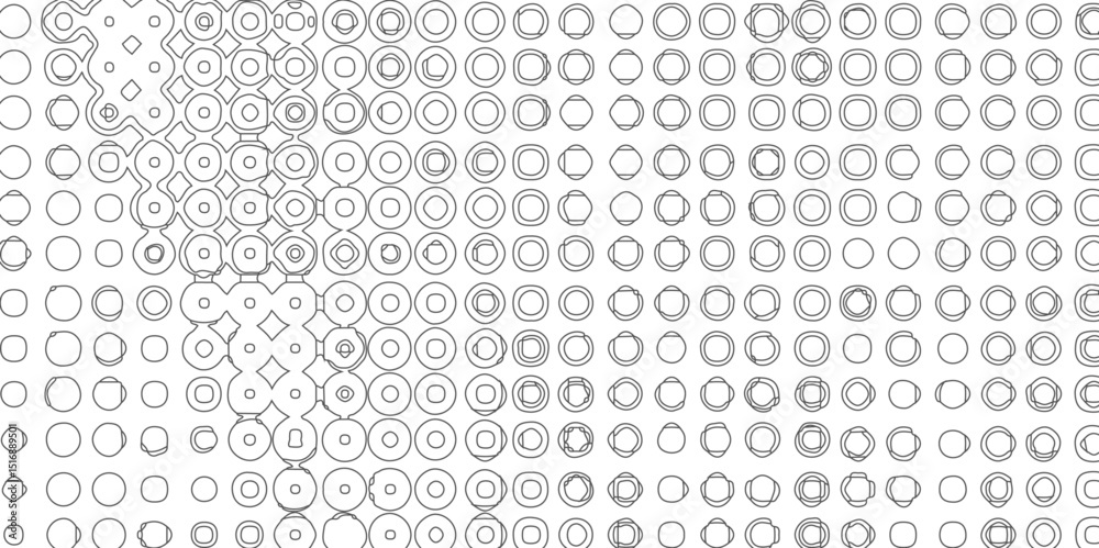 Fototapete seamless black and white grunge halftone pattern dot background texture overlay distress gradient pa
