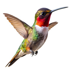 A Vibrant Rufous Hummingbird in Flight