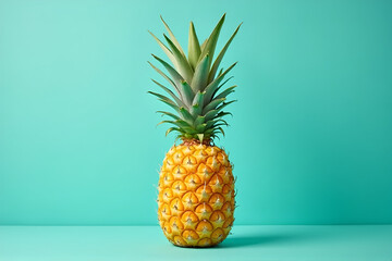 International Pineapple Day Celebration Concept with Fresh Tropical Fruit

