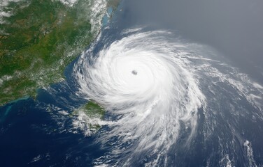 Collage of extreme weather events in Japan highlighting typhoons, heatwaves, and floods illustrating climate change impacts