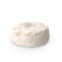 White powdered donut isolated on transparent background