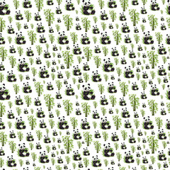 Panda with bamboo tree 