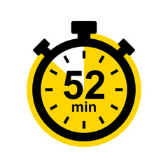 52 minute timer. Stopwatch icon