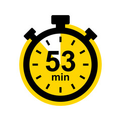 53 minute timer. Stopwatch icon