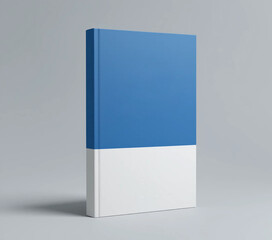 Blank book mockup two tone blue and white