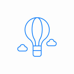 hot air balloon icon sign vector