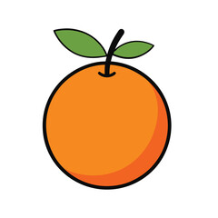 orange fruit icon design vector illustration on white background.