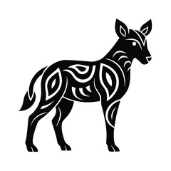 African Wild Dog Tribal Design