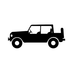 Silhouette off road vehicle car suv automobile transportation 4x4 adventure travel drive design
