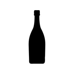 Black bottle silhouette vector illustration of alcohol bottle wine bottle liquor bottle drink bottle object