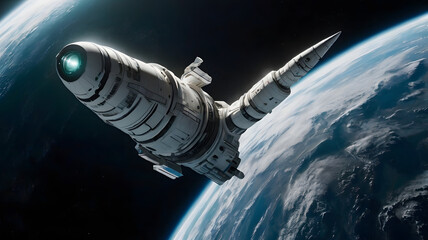 Fototapeta premium white spaceship