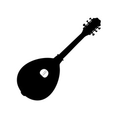 Explore the timeless beauty of a bouzouki silhouette a stringed instrument musical icon design