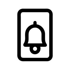Notification bell icon vector illustration for alert reminder app ui design element symbol