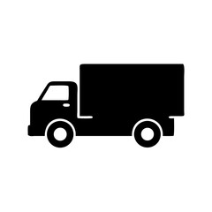 Delivery truck vector icon for shipping and transportation services logistics and moving company needs