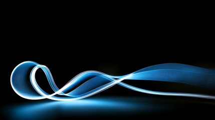 Obraz premium Abstract light trails on black background (7)