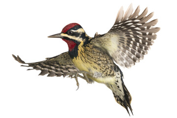 Obraz premium Stunning Image of a Yellow-Bellied Sapsucker in Flight