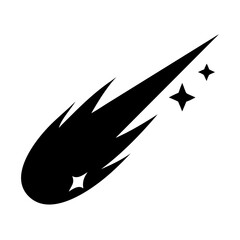 Illustration of a black comet with stars shooting star meteor space galaxy cosmic celestial object © PURE VECTOR WORK
