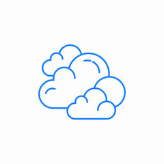 multiple clouds icon sign vector