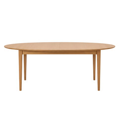 Fototapeta premium Modern round wood dining table on transparent background