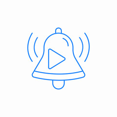 Obraz premium notification play alert icon sign vector