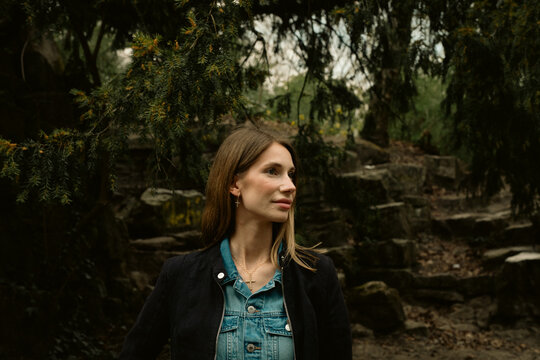 young woman in the park