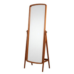 Full length wooden mirror with stand