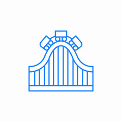 roller coaster track icon sign vector