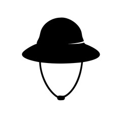 Explore the world with this pith helmet icon vector illustration safari hat sun hat travel gear icon