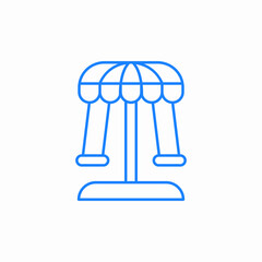 simple carousel ride icon sign vector