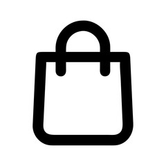 Shopping bag icon vector illustration for online shop store retail market design graphic art