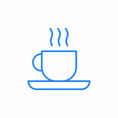 steaming coffee cup icon sign vector