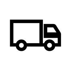 Delivery truck icon vector illustration for logistics and transportation services design element